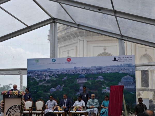 Prince Rahim at the Qutb Shahi tombs restoration n Hyderabad, India 2024-07-28